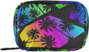 Pill Box Colorful Geometry Palm Trees 7 Day Pill Travel Pill Productionser Bag with Zipper Portable Weekly Medicine תוסף Holder Pouch Bag