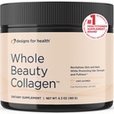 עיצובים לבריאות שלמות יופי קולגן - Collagen Peptides, Silica & Biotin אבקת לתמוך שיער עור וציפורים - תמיכה חיזוק שיער ומלאות (30 משרתים)
