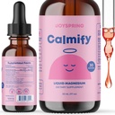JoySpring Calmify Magnesium Citrate נוזלי for Kids - Sugar-Free, Gluten-Free Calming תוסף עם Chamomile - תמיכה טבעית לילדים ובני נוער (1 floz) 30 משרתים