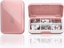 חברת Travel Pill Organer Moisture Waters Small Pill Box for Pocket Purse 6 השוואתיות ב- Portable Pill Case Medicine Holder Container, פינקר