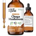 Wild & Organic Chaga Mushroom Drops - Immune Support with Chaga Extract - תוספת נוזלי Mushroom עבור Immunity - טבעוני, סוכר ואלכוהול חינם טינקture - 4 fl oz
