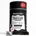 Better Alt Pure ההימלאיה Shilajit Gummies עם 100% Shilajit | High Potency Gold Score; 60 חניכיים לאנרגיה Boost & Immune Support, 75%+ Fulvic Acid