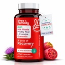 מנה של Recovery- Liver Detox | Made in USA | USDA | תמיכה בשיקום בוקר טוב יותר אסיאתי פלוש | Dihydromyricetin DHM, Quercetin, ויטמין B, Milk Thistle, Prickly Pear, (45 גלולות)