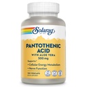 SOLAרי Pantothenic Acid 500 מ"ג - ויטמין B 5 עבור Coenzyme-A הפקה ואנרגיה מטאבוליזם, שיער, עור וציפורים תמיכה - טבעוני, מעבדה מאומתת, 60 יום הבטחת - 100 משרתים, 100 VegCaps