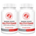Silver Fern Whole Food Daily Multi ויטמין W/Trace מינרל תוסף - 2 בקבוקים - 60 Vegicaps כל אחד - 60 יום אספקה - טבעי, non-GMO, טבעוני, Multivitamin for Men & Women - Zero Synthetics