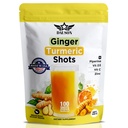 תוספי ג'ינג'ר Turmeric עם פיפרין, ויטמין C, ויטמין D3 & Zinc | Turmeric Gig Shots for Joint, Heart, Brain, Gut & Skin Health