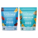 Ultima Replenisher Electrolyte אבקת לשתות Mix Bundle - סוכר חינם - Variety, Crave Killer - 20 Stickpacks, 14 Stickpacks - 6 אלקטרוליטים ומינרלים - Keto Friendly, טבעוני, non-GMO