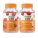 Lifeable Zinc Kids + Multivitamin Kids, Gummies Bundle - גדול Tasting, ויטמין תוסף, Gluten Free, GMO חינם, Chewable Gummymy
