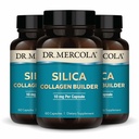 Dr. Mercola Silica Collagen Builder - Plant-based Silica תוסף לתמיכה ב- Skin, Hair, Nail & Bone Health - Non-GMO, Gluten-Free & Soy-Free - 180 קפסולות (90 משרתים)