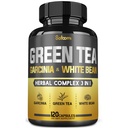 תמצית תה ירוק גלולת EGCG 16000 מ"ג לשרת עם 12000Mg ירוק תה, 2000Mg Garcinia Cambogia & 2000Mg White Kidney Bean - תמיכה איזון גוף, לב ו Immune בריאות - 120 קפסולות 2 חודש אספקה 2 חודשים אספקת סוכר