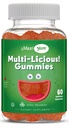 Maxi Health Multivitamin Gummies ויטמינים למבוגרים וילדים - דובדבן חניכיים - 60 חניכיים ויטמינים ויטמינים עבור נשים וגברים - Daily Multi ויטמינים נשים וגברים