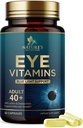 ויטמין עיניים תוסף - Advanced Eye Care ויטמין עם Lutein, Zinc, ויטמינים C, E, Zeaxanthin & מינרלים - חזון Multivitamin עבור Macular Health & יבש עיניים, טבעוני, בבקבוק בארה"ב - 60 קפסולות