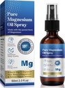 שמן מגנזיום טהור Spray, 100% טהור וטבע מגנזיום Spray, Gluten Free, non-GMO Topical Magnesium Body Spray with Rosemary and Eucalyptus Oil for Feet, 2.02FL.OZ (#1)