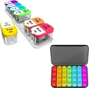 Odaro תוספת גדולה גלולות מארגנת & Weely Pilll 4 Times A Day - Color