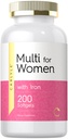 Karlyle Multivitamin לנשים עם ברזל | 200 Softgels | ויטמינים חיוניים, מינרלים ואומגאות | תוספי תמיכה תזונתית