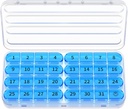 Zoksi חודשי גלולות מארגנת 1 פעמים ביום, 30 יום גלולות מארגנת, יום אחד גלולת מקרה עבור נסיעות, 31 יום יומי מדי יום מדי יום ביומו מדי יום מדקין Container עבור ויטמינים, תוסף ותרופות