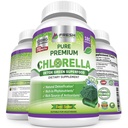 FRESHALTHCARE Premium Chlorella תוסף, 1200 מ"ג טהור אבקת קפסולות, 180 Chlorophyll ו- CFG Pills, Natural Detox Superfood, כולל באופן טבעי ויטמין B ומינרלים