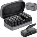 AUVON Canvas Bag XL Weekly Pill מארגנת 2 פעמים ביום, Travel Pill Box 7 Day עם One-Side גדול פתיחה, AM PM Pill מקרה עם Portable Cloth Bag עבור תוספים, ויטמינים, שמן דגים
