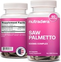 Saw Palmetto for Women - Natural DHT Bloer Hair Pills Made with Organic Saw Palmetto Extractries Supports Hormonal Balance & Urinary Health Pure Saw Palmetto for Women Hair Loss