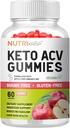 Keto ACV Gummy - Sugar-Free Gluten Free Pro Active Super Apple Cider Vinegar תוסף לנשים - תמיכה בעור שיער (1200MG)