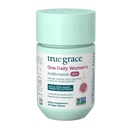 True Grace One Daily Women's Multivitamin 40+ Fermented מינרלים, Organic Fitogens & Mushrooms אנרגיה, Immune, Bone Support - Non-GMO - Iron, Gluten & Soy Free - 30 טבליות טבעוניות