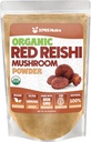 אבקת XPRS Nutra אורגנית Red Reishi Mushroom - Premium Reishi אבקת Cognition - טבעוני Reishi Mushrooms for Longevity and Energy (16 Ounce)