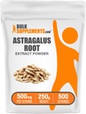 BulkSupplements.com Astragalus לחלץ אבקה - Astragalus Rootאבק, Herbal Supplement - טבעוני וגלוטן חינם, 500 מ"ג עבור המשרת, 250g (Pack of 1)