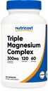 תרכובת tri Magnesium משולשת (300 מ"ג, 120 קפסולות) - מ Di-Magnesium Malate, Bisglycinate ו Citrate, 60 משרתים
