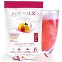 AgelessLX אבקת תוסף לנשים - עם HMB Collagen Enhancer Plus ויטמין D3 עם K2, Horsetail ו- Biotin עבור שריר Lean ושיער חזק יותר וציפורים - 30 אבקת Packets Strawberry Lemonadeadeade