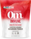 OM MUSHROOM SUPERFOOD Immune Band Mushroom אבקת Superfood תוסף, 7.05 Ounce Pouch, 100 משרתים, Mushroom, Reishi & Turkey Tail; Daily Immune תמיכה תוסף תמיכה