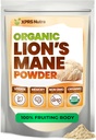 אבקת Mane Mushroom - Premium for Mental Clarity, Cognition and Immunity - Vegan Friendly (16 oz)