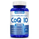 CoQ10 400 מ"ג קפסולות | טבעוני ידידותי Coenzyme Q10 400 מ"ג לשרת מ- Easy Absorption Ubiquinone תוסף עבור Skin Heart and Energy Support; Made in the USA in cGMP מתקנים (100 משרתים)