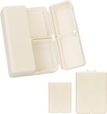 FY 2 Pcs Daily Pill מארגנת, 7 השוואתיות DASE Tablet Racinger, [Folding Design] Pill Box for Purse Pocket to Hold הויטמינים, Cod Liver Oil,Supplements ותרופות-White