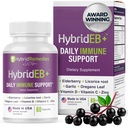 היברידיתEB Sambucus Elderberry Immune תמיכה עם ויטמין C, Zinc, ויטמין D3 - Antioxidant & Immunity תוסף, 1 חודש אספקה - 9 ב 1 Black Elderberry ילדים ומבוגרים - 60 קפסולות