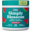פשוט פריחה תזונה יומית ירוק & Superfood אבקת + Collagen + Probiotics עבור בריאות העיכול של נשים ו Bloating הקלה. Help Your Health Bloom - 30 Day Supply
