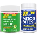 NATURAL STACKS Mood Bites + Mood Magnesium Gummies Bundle - חיובי Mood & Stress תמיכה * 60 צ'יפות