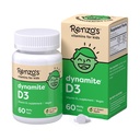 ויטמין D3 של Renzo, Disshoot Kids ויטמין D3, 60 סוכר חינם מלטי טאב, Lil' Green Apple Flavored