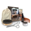 Beard Grooming Kit for Men Beard Care Kit כולל אביזרים - Unscented Natural Beard Balm and Oil, Wooden Comb and Boar Bristles Brush, Stainless Steel Scisorsorsors
