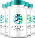 NutraRize (5 Pack) ClearTone Tinnitus, Clear Tone Pills for Hearing, ClearTone Pills תוספת לבריאות האוזן הכוללת, קפסולות תמיכה רשמיות, ClearTones Review (300 קפסולות)