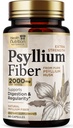 Psyllium Husk קפסולות 1500 מ"ג - גלולות סיבים טבעיים, Daily Digestion, בריאות קולון ותמיכה סדירה, Plant Based Psyllium Husks אבקת Caps, טבעוני, non-GMO - 180 Veggie קפסולות