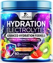 Hydration Electrolyte Powder - Advanced Hydration Formula Daily Liquid Replenisher Drink Mix - Electrolytes Multiplier with Minerals, Potassium & Real Salt - Vegan - Tasty Fruit Flavor - 60 Servings