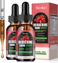 (2 Pack) Berberine HCL נוזל טיפות - 1500 מ"ג גבוה Absorbable Berberine נוזל טיפות - Berberine Veggie תוספת עבור Immune, מערכת העיכול ותמיכה בריאות הלב, Strawberry פלבדור 4 FL Oz Oz