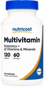 Nutricost Multivitamin עם Probiotics 120 קפסולות צמחוניות - ארוז עם ויטמינים ומינרלים