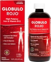 Globulo Rojo Iron תוסף - תזונה נוזלית עם ויטמין ברזל גבוה B (Vegan) (1 Pack)