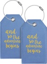 Luggage Tag & Bag Firstgage Tags for Suitcases Skin Baggs for תרמילים Handbag School Instrument with שם תווית זהות Travel Essentials, ייחודי כיף Blue Personalized Luggage 2 Pack