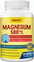 Magnesium Complex תוסף, 500 מ"ג של מגנזיום Glycinate עם Citrate & Malate, Chelated Form for High Absorption with Zinc & ויטמין D3 עבור Nerve, שריר ותמיכה העצם, 115 קפסולות