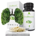 OMNIBREATHE piratory Wellness Lung, להפסיק לעשן סיוע להפסיק לעשן, Lungs Detox עבור מעשנים, עם Mallein Leaf לחלץ עבור Lungs Clear Mucus,60 Veg כמוסות