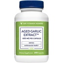 ויטמין Shoppe Odorless Age Garlic Extract - תמיכה Cardiovascular Health - 600 MG (200 קפסולות)