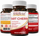 יעיל מאוד Tart Cherry קפסולות 6000 מ"ג, תוספת כוח Montmorency Tart Cherry Extract, Uric Acid Flush for Joint Comfort, Antioxidant & Immune Support, non-GMO, Gluten Free, 120 הרוזן