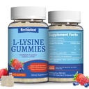 2 Pack L-Lysine 1000 מ"ג חניכיים, תוספת Chewable Lysine למבוגרים, Immune Support, Collagen Formation Support, Non-GMO, טבעוני, Gluten Free - 120 Counts